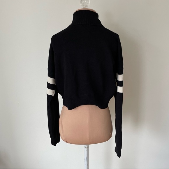 French Connection FCUK Black/Winter White Lakra Knit Track Pants Top Set NWT S - Picture 6 of 12